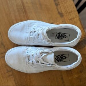 Vans All-White Canvas Sneakers